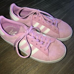 Girl’s Adidas Campus Pink Suede Sneakers